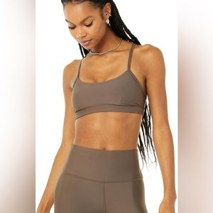 ALO Airlift 7/8 Leggings & Intrigue Bra Set, Hot Cocoa, XS+S